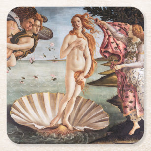 Sandro Botticelli - Geburt der Venus Rechteckiger Pappuntersetzer