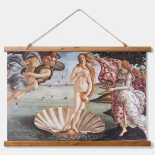Sandro Botticelli - Geburt der Venus Wandteppich Mit Holzrahmen