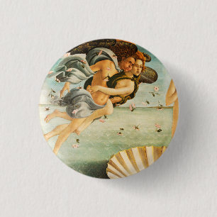 Sandro Botticelli Geburt von Venus Zephyrus, Chlor Button