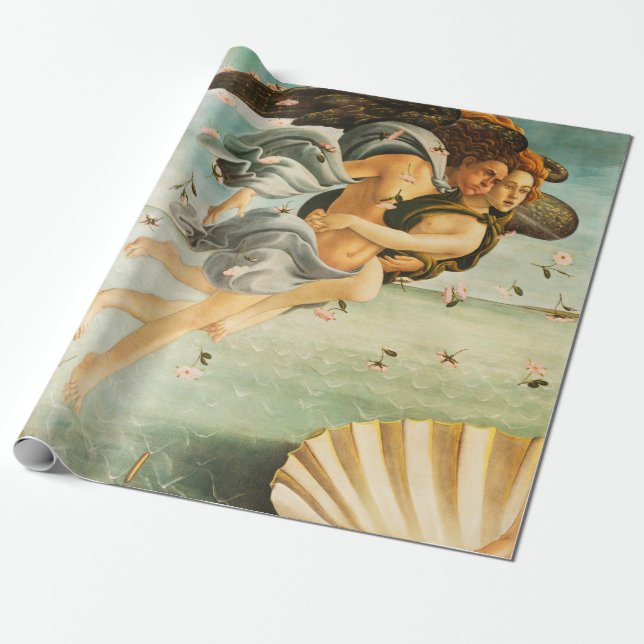 Sandro Botticelli Geburt von Venus Zephyrus, Chlor Geschenkpapier (Ungerollt)