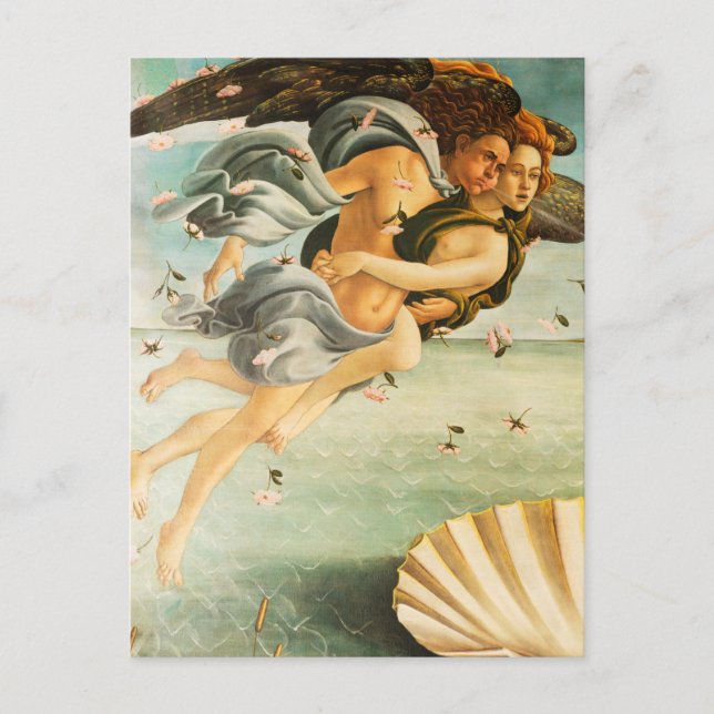 Sandro Botticelli Geburt von Venus Zephyrus, Chlor Postkarte (Vorderseite)