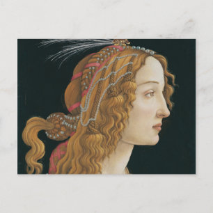 Sandro Botticelli - Idealiserte Porträt einer Dame Postkarte