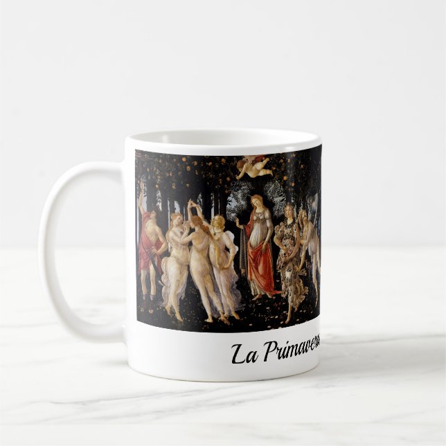 Sandro Botticelli - La Primavera Kaffeetasse (Links)