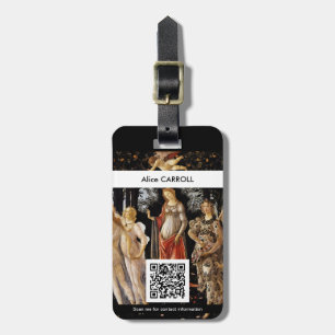 Sandro Botticelli - La Primavera - QR-Code Gepäckanhänger
