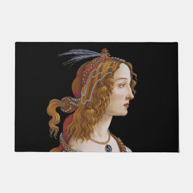 Sandro Botticelli - Portrait von Simonetta Vespucc Fußmatte (Vorderseite)