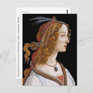 Sandro Botticelli - Portrait von Simonetta Vespucc Postkarte