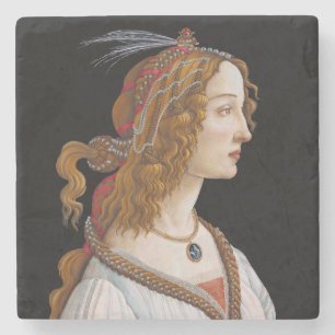 Sandro Botticelli - Portrait von Simonetta Vespucc Steinuntersetzer