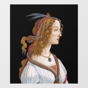 Sandro Botticelli - Porträt der Simonetta Vespucci Fensteraufkleber