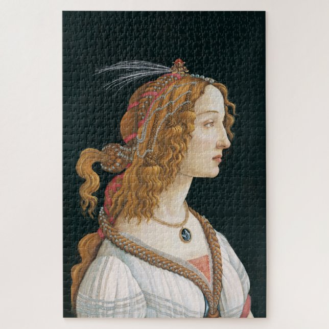 Sandro Botticelli - Porträt einer jungen Frau Puzzle (Vertikal)