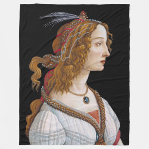 Sandro Botticelli - Porträt von Simonetta Vespucci Fleecedecke