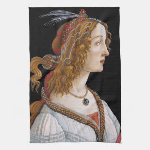Sandro Botticelli - Porträt von Simonetta Vespucci Geschirrtuch