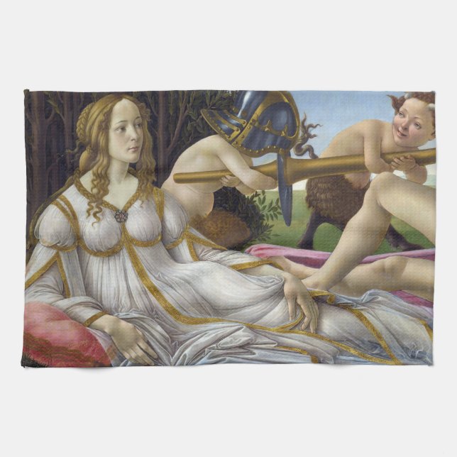 Sandro Botticelli - Venus und Mars, links Geschirrtuch (Horizontal)