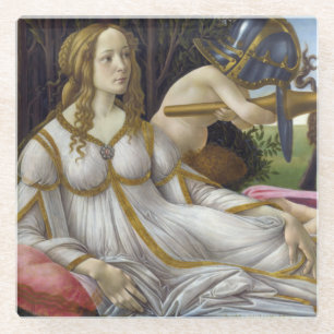 Sandro Botticelli - Venus und Mars, links Glasuntersetzer