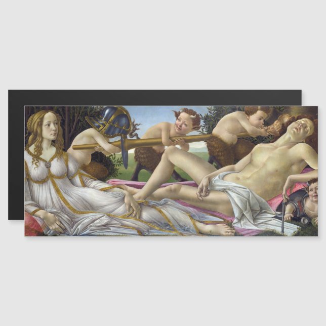 Sandro Botticelli - Venus und Mars Magnetkarte (Vorne/Hinten)