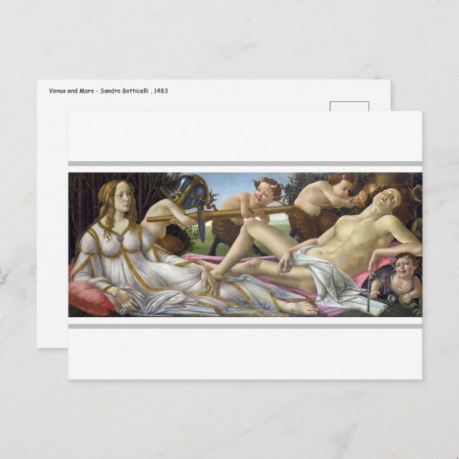 Sandro Botticelli - Venus und Mars Postkarte (Vorne/Hinten)