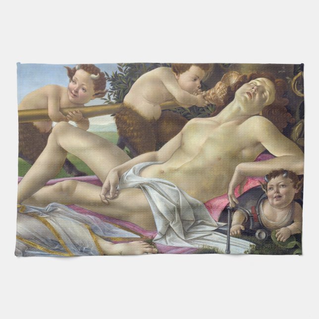 Sandro Botticelli - Venus und Mars, rechts Geschirrtuch (Horizontal)