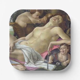 Sandro Botticelli - Venus und Mars, rechts Pappteller