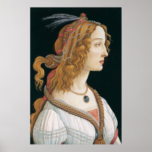 Sandro Botticellis Portrait einer Dame (1480) Poster