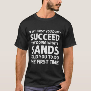Sands Funny Surname Family Tree Geburtstags-Wieder T-Shirt
