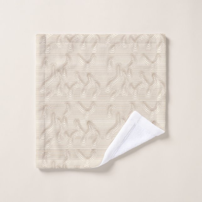 Sands of Motion OP Art Badhandtuch Set (Waschlappen)
