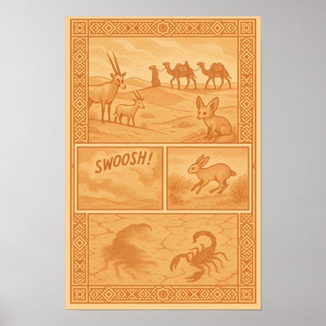 Sands of the Sahara - Wüste Wildlife Comic Poster (Vorne)