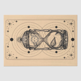 Sands time sun moon Stunden Tarot Card Boote Seidenpapier