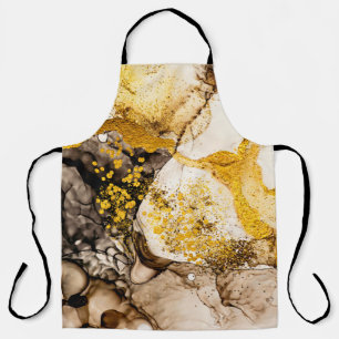 Sands-Wildnis - KUNST. Goldener Strudel. Lebendig Schürze