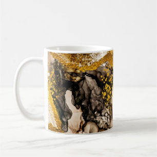Sands Wildnis- KUNST. Goldener Strudel. Lebendig u Kaffeetasse