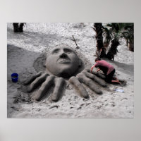 Sandskulptur im Frühling in Marbella