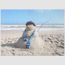 Sandskulptur Snowman Weihnachtsthema P Seidenpapier