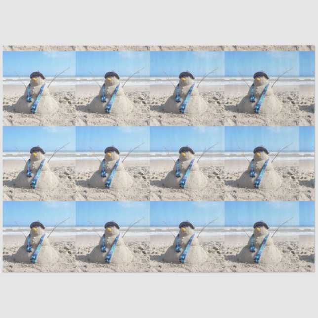 Sandskulptur Weihnachten Seidenpapier (Vorderseite)