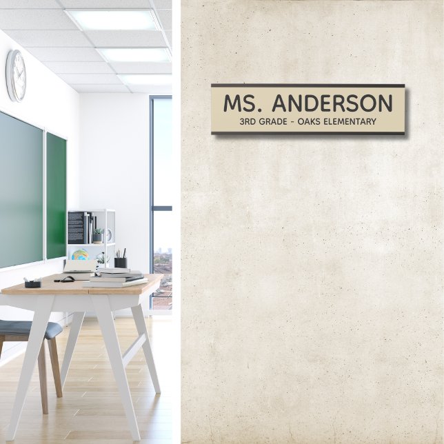 Sandstein-Beige-Klassenzimmertür-Schild Türschild (Von Creator hochgeladen)