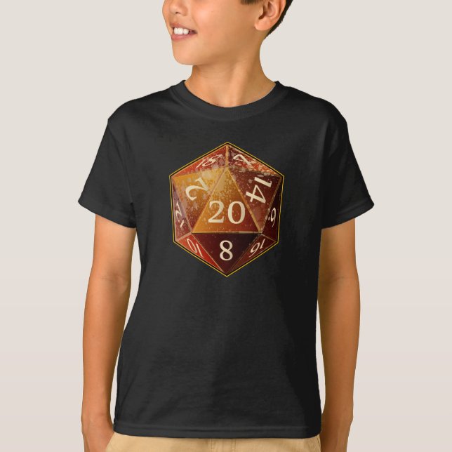Sandstein D&D d20 und tan SAHARA die T-Shirt (Vorderseite)