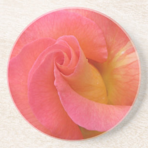 Sandstein-Untersetzer--"Karneval-" Rose Sandstein Untersetzer