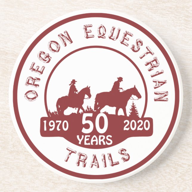 Sandstein-Untersetzer mit Logo Getränkeuntersetzer (Vorne)