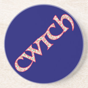 Sandstein-Untersetzer, walisischer Cwtch, Blütenbl Getränkeuntersetzer