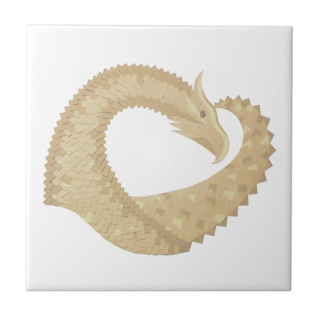 Sandsteindrache Fliese (Vorderseite)