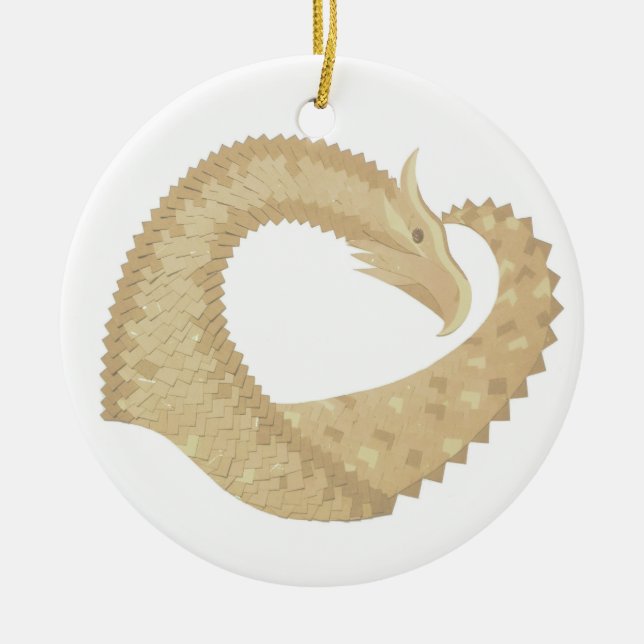 Sandsteindrache Keramik Ornament (Vorne)
