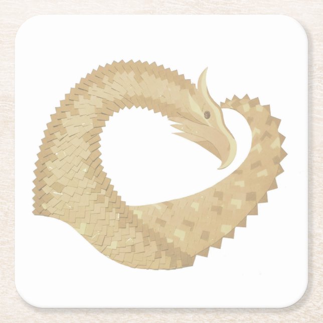 Sandsteindrache Rechteckiger Pappuntersetzer (Vorderseite)