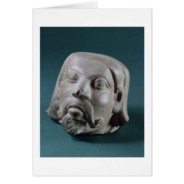 Sandsteinkopf eines Ausländers, Sarnath, 3. (Vorne)