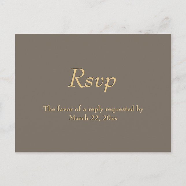 Sandstone and Gold Menu UAWG Einladungspostkarte (Vorderseite)