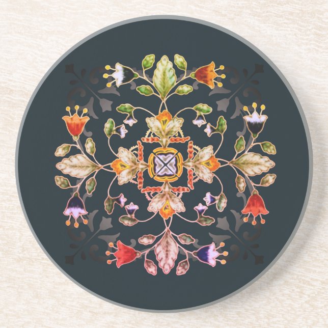 Sandstone Bar Untersetzer - Fiori Dark (Vorne)