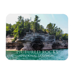 Sandstone Bluffs, Höhlen, Pictured Rocks, Michigan Magnet