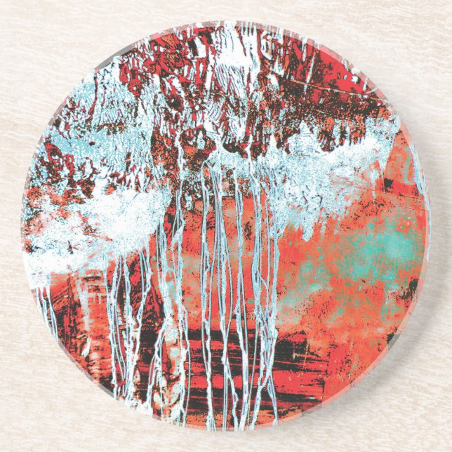 Sandstone Coaster – Corrosion Pulse Getränkeuntersetzer (Vorne)