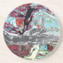 Sandstone Coaster – Strata Pulse Getränkeuntersetzer