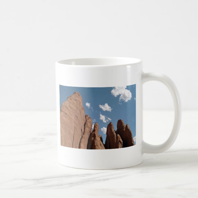 Sandstone Fins Utah Desert Foto Kaffeetasse (Rechts)