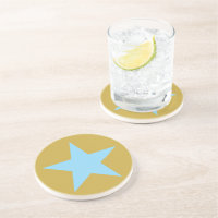 Sandstone Gold mit BlueStar Drink Untersetzer