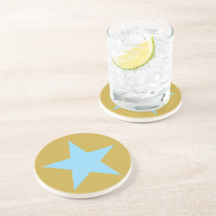 Sandstone Gold mit BlueStar Drink Untersetzer