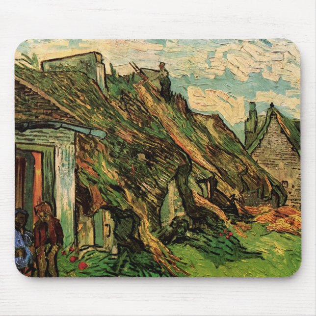 Sandstone-Hütten von Vincent van Gogh Mousepad (Vorne)