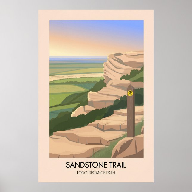 Sandstone Trail Fernwanderweg Reise Poster (Vorne)